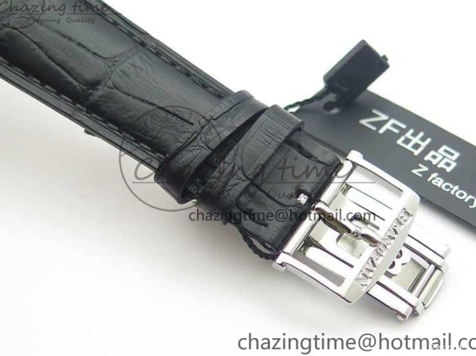 0519 Villeret 6651 SS ZF 1:1 Best Edition White Dial On Black Leather Strap A Practical 8098
